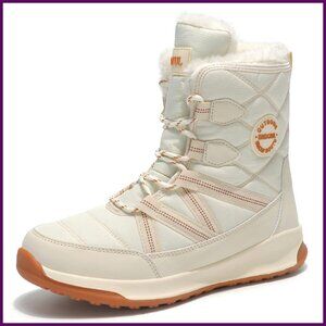 Women's Waterproof Snow Boots Fur Lined Winter Shoes Cold Weather